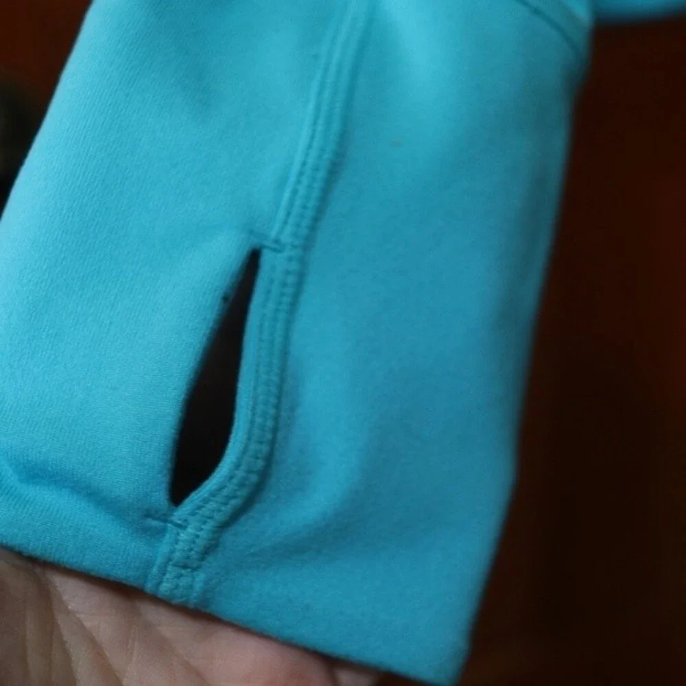 Zella Aqua Blue Athletic Full Zip Track Jacket XL